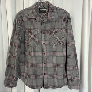 Mountain Khakis Men's Gray Plaid Button Up Shirt